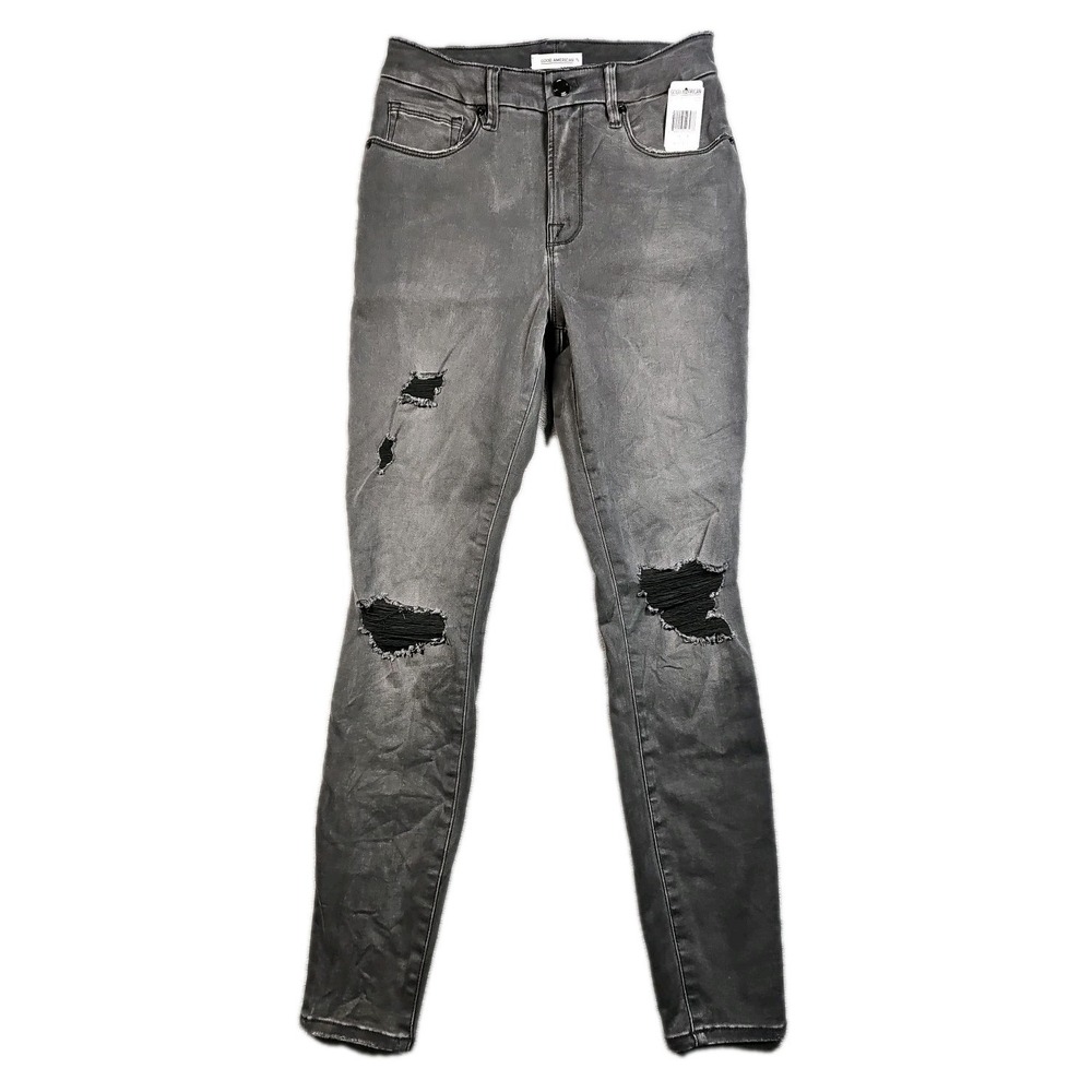 Good American Jeans GOOD LEGS CROP Mid Rise GLC961T Women 4/27 (26x27)